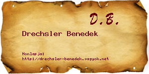 Drechsler Benedek névjegykártya