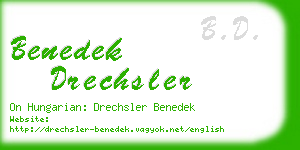 benedek drechsler business card